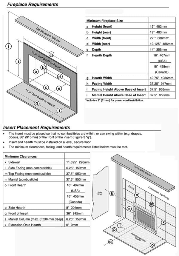 Small Flush Hybrid Fyre Wood Insert - Image 3