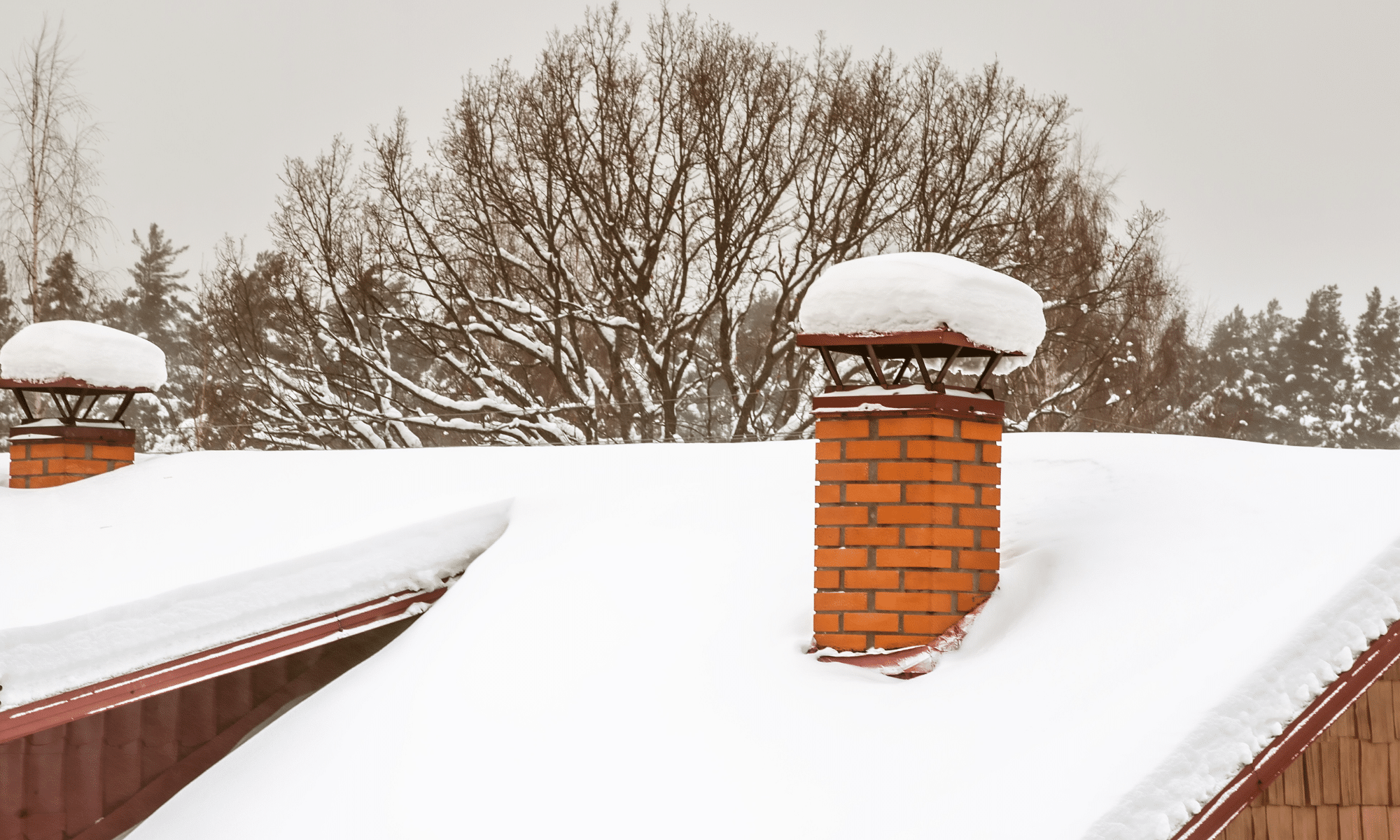 Snow Asheville, NC Fireplace Store chimney cap edited | Clean Sweep The Fireplace Shop