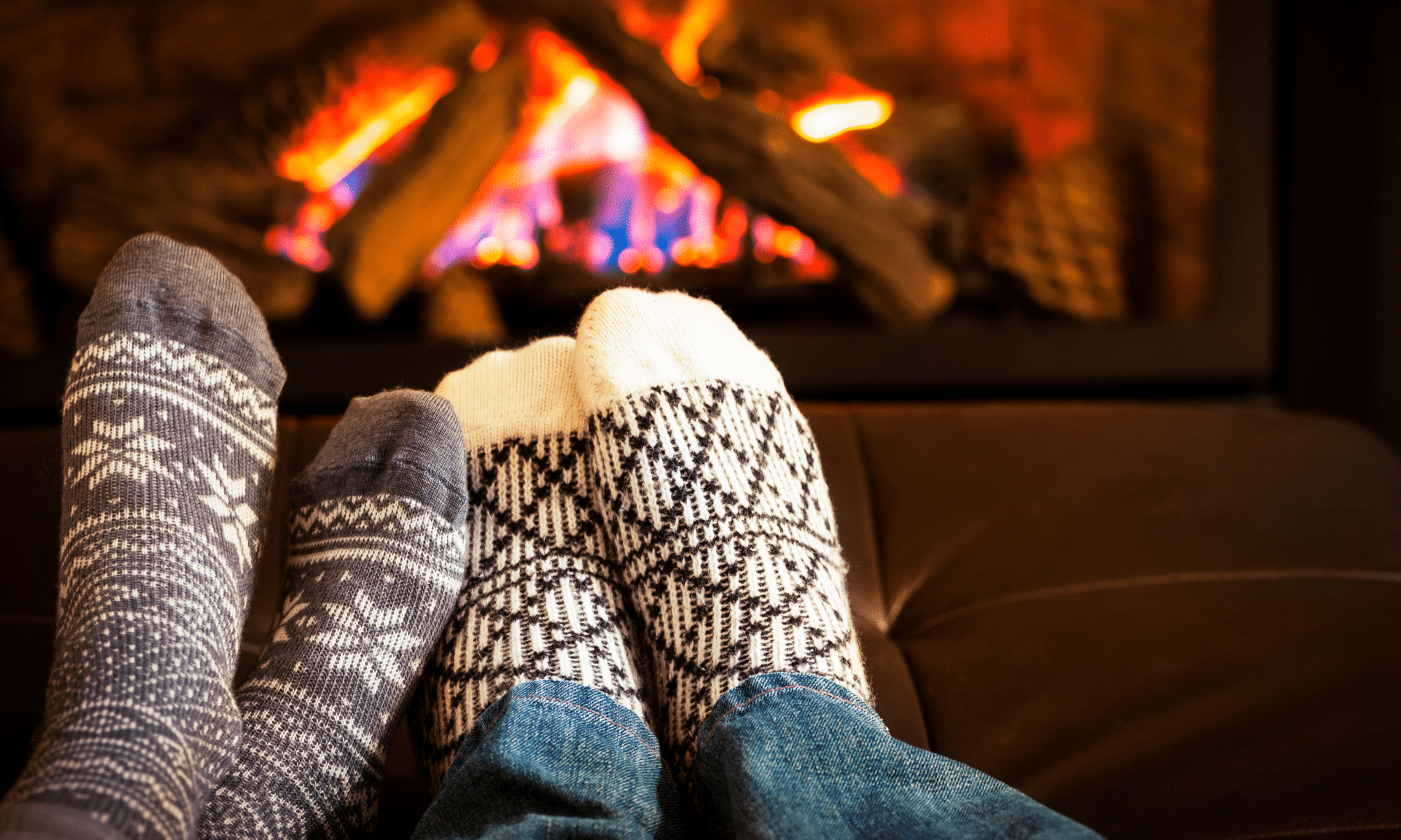 Snow Asheville, NC Fireplace Store cozy fire edited | Clean Sweep The Fireplace Shop